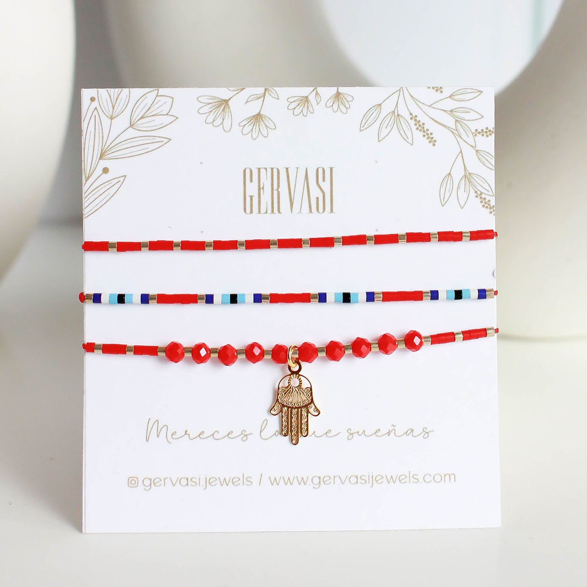 Pulsera 3 en 1 - Rojo