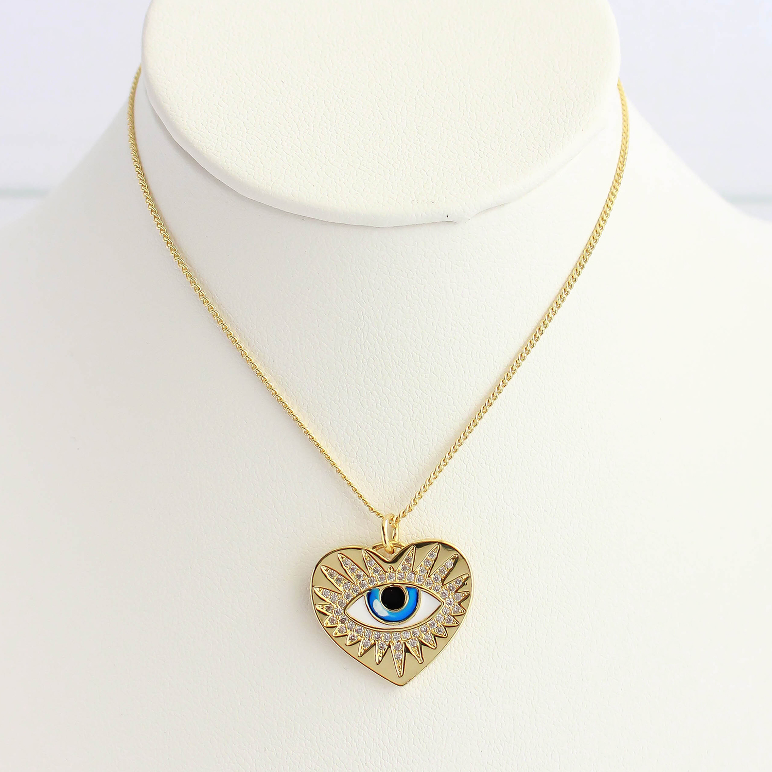 Collar - Ojo turco corazón