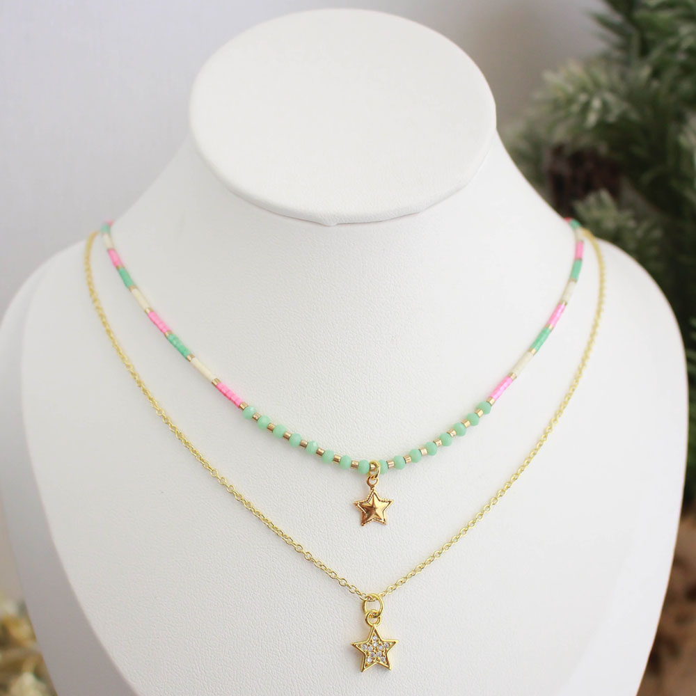 Choker doble - Tonos Pasteles