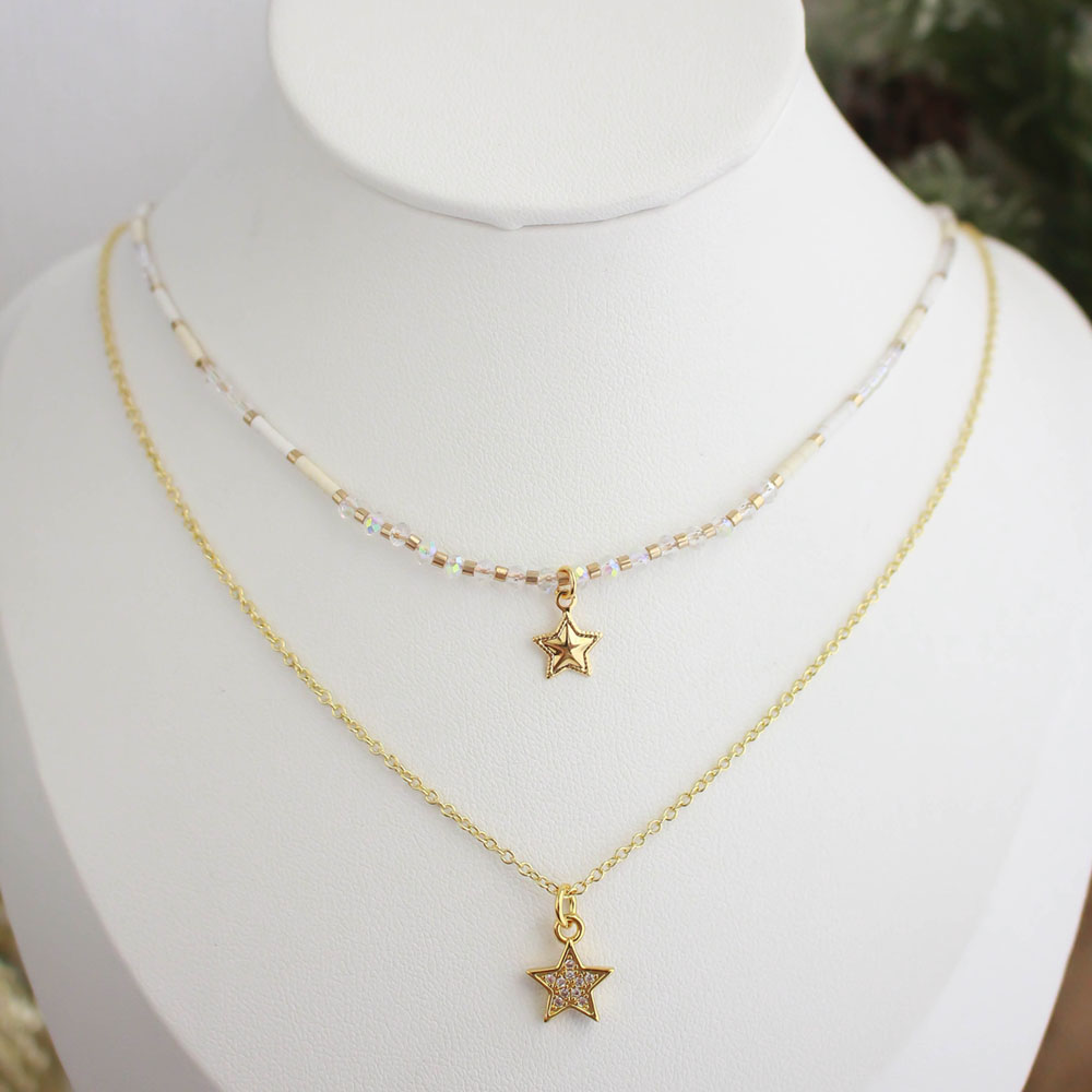 Choker doble - Blanco