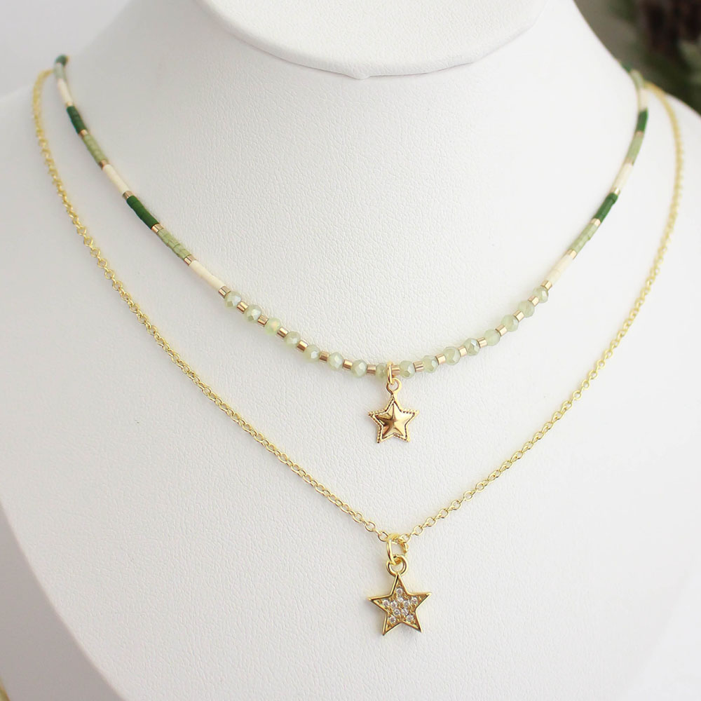 Choker doble - Verde