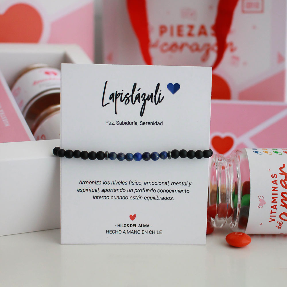 Box San Valentín - Lapislázuli (Pulsera Unisex)