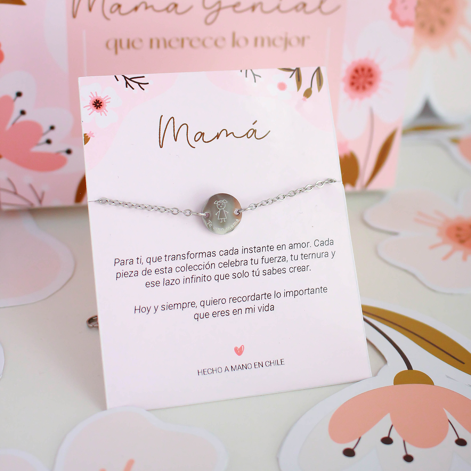 Box mamá - Pulsera plateada