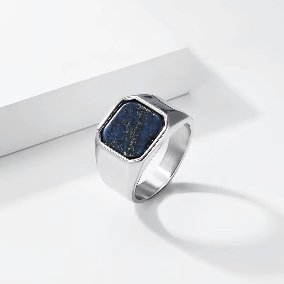 Anillo eros - Plateado Lapislazuli