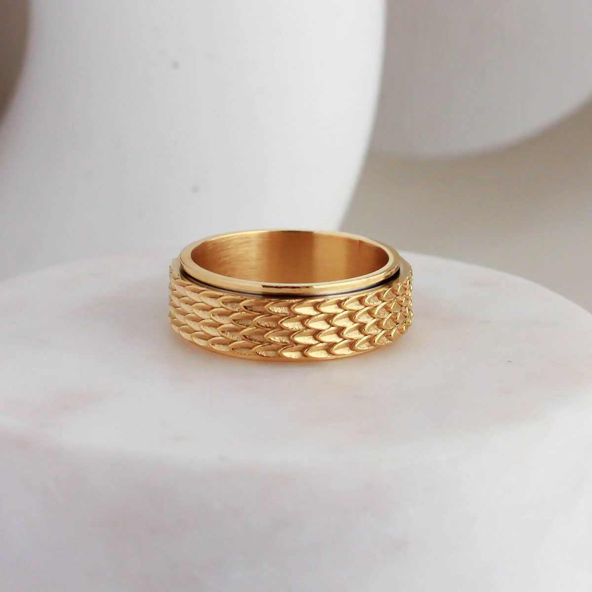 Anillo Hermes - Antiestres Dorado