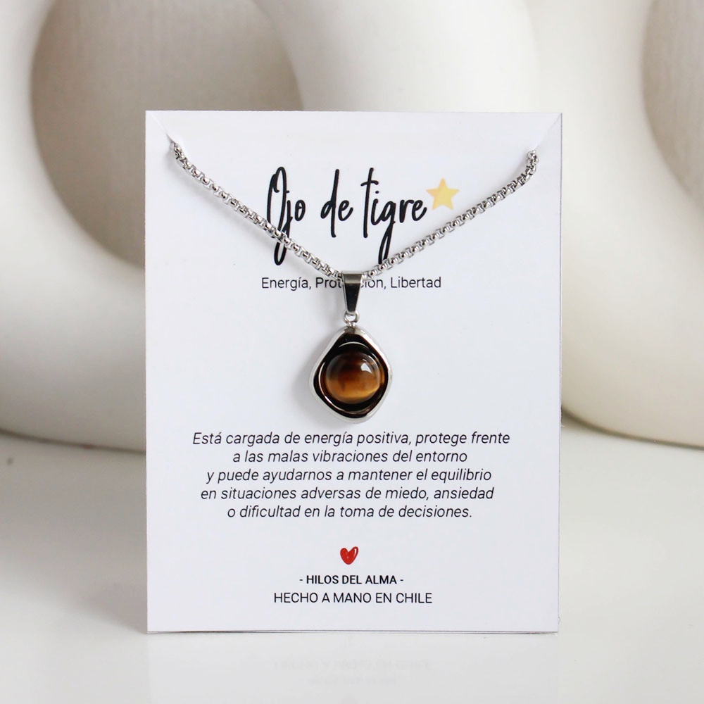 Cadena Gota / Hombre -Ojo de tigre